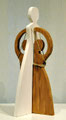 Alma Mater, scultura in legno e corda, h 40 cm, anno 2014