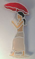 dama, 50 x 24 x 0,6 scultura da muro in plexiglas, 2011