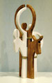 Natività, scultura in legno e corda, h 40 cm, anno 2014