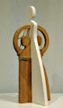 Alma Mater, scultura in legno e corda, h 40 cm, anno 2014