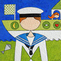 "Marinaretto" tecnica mista su tela 30x30 anno 2007