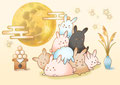 中秋の名月　うさぎ団子