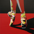 BALLETT I  2023   -   Acrylfarbe auf LW   -   0,8m x 0,8m