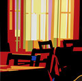 DUNKELZIMMER  2023   -   Acrylfarbe auf LW   -   0,8m x 0,8m