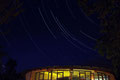 Sternspuren über dem Jugendzentrum Leinefelde am 22.08. 2011 von ca.22Uhr bis 0.00Uhr