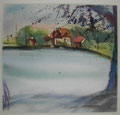 El lago. Borgoña. 2008. 30 x 30cm.