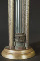 Metallguss-Säule Messing 2-leitig m. Glasröhren Sürther Köln 1904