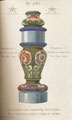 Majolika m. Neusilber-Beschlag um 1904