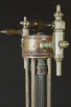 Metallguss-Säule Messing 2-leitig m. Glasröhren Sürther Köln 1904