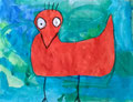 Die Vögel aus Kaltland und Warmland - Malen wie James Rizzi, Nico Smetana, Klasse 1