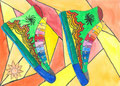 Turnschuhe im PopArtStyle, Hannah Mehler, Klasse 6
