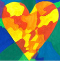 Heart nach Jim Dine, Lilly Weikinger, Klasse 7