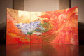 『　華唄　』　（2011年）  2540×6780（㎜） パネル　顔料　砂　箔　膠　他