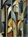 Prospettiva gotica , 2002.   Olio su tela,   cm. 35 x 45