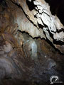 Stalagmites in the left-hand side of the cave