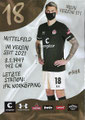 Eric Smith; Rückseite Autogrammkarte: Saison 2020/21 (2. Bundesliga) Variante 2: Rückseite: Schriftzug oben rechts: Mein Verein 111