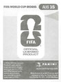Sticker AUS 15: Rückseite Sticker; Panini FIFA World Cup 2026 CAN MEX USA (Nordamerika-Edition); Panini Bilderdienst