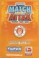 Rückseite einer Trading Card dieser Serie: Variante Mittelfeld; Match Attax Traiding Card Game 2010/2011; Topps
