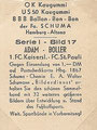 Sammelbild 17: Rückseite Sammelbild: Variante 1; Vom Deutschem Sport: Fussball; Schuma, Schumann, OK Kaugummi, Pinneberg und Hamburg-Altona