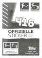 Sticker 416: Rückseite Sticker; Fußball Bundesliga (Offizielle Sticker-Sammlung 2022/2023); Topps