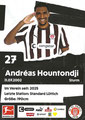 Rückseite Autogrammkarte: Saison 2025/26 (1. Bundesliga)