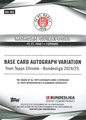 Trading Card BA-MG: Rückseite Trading Card (Black 08/10): Morgan Guilavogui; Topps Chrome Sapphire Edtion (Season 2024/25); Topps