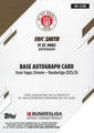 Trading Card BA-ESM: Rückseite Trading Card: Eric Smith; Topps Chrome Bundesliga 2025/26; Topps