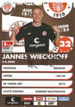 Jannes Wieckhoff; Rückseite Autogrammkarte: Saison 2022/23 (2. Bundesliga)