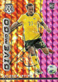 Trading Card 27 mit Originalunterschrift: Give and Go: Jackson Irvine (Pink 14/50); 2021-22 Panini Mosaic Road to FIFA World Cup Soccer Cards; (Panini America)