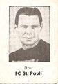 Sammelbild ohne Nummer: Walter Dzur; Oberliga Nord; Toto Gum    