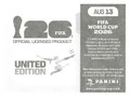 Sticker AUS 13: Rückseite Sticker; Panini FIFA World Cup 2026 (United Edition); Panini Bilderdienst