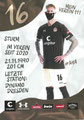 Simon Makienok; Rückseite Autogrammkarte: Saison 2020/21 (2. Bundesliga) Variante 2: Rückseite: Schriftzug oben rechts: Mein Verein 111