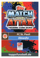 Trading Card 669: Rückseite Trading Card; Topps Match Attax Extra 2018/2019; Topps