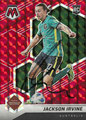 Trading Card 147: Jackson Irvine (Mosaic Red) Hobby Exclusives; 2021-22 Panini Mosaic Road to FIFA World Cup Soccer Cards; (Panini America)