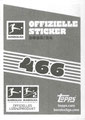 Sticker 466: Rückseite Sticker; Fußball Bundesliga (Offizielle Sticker-Sammlung 2023/2024); Topps