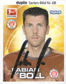 Sticker 6B mit Originalunterschrift (Variante Duplo): Fabian Boll; Bundesliga Stars Quartett 2011; Anmerkung: In Kooperation mit Toops; Ferrero  