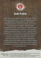Rückseite Trading Card 16: Joel Chima, Fujita (Rote Parallel 51/99); On-Card Signature (Aktueller Kader); UltimateDropz