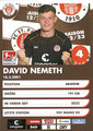 David Nemeth; Rückseite Autogrammkarte: Saison 2022/23 (2. Bundesliga)
