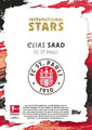 Trading Card ohne Nummer: Rückseite Trading Card: Elias Saad; International Stars 2024/25; Toops