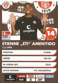 Etienne Amenyido; Rückseite Autogrammkarte: Saison 2022/23 (2. Bundesliga)
