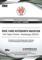 Trading Card BA-ESA: Rückseite Trading Card (Gold 40/50): Elias Saad; Topps Chrome Bundesliga 2024/25; Topps