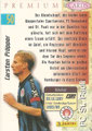 Trading Card 50: Rückseite Trading Card; Panini Premium Cards 95/96; Panini Bilderdienst, Nettetal, Kaldenkirchen