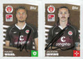 Sticker 464 mit Originalunterschrift: Hauke Wahl / Sticker 465 mit Originalunterschrift: Jackson Irvine; Fußball Bundesliga (Offizielle Sticker-Sammlung 2023/2024); Topps