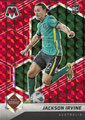 Trading Card 147: Jackson Irvine (Mosaic Red) Hobby Exclusives; 2021-22 Panini Mosaic Road to FIFA World Cup Soccer Cards; (Panini America)
