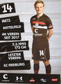 Mats Møller Dæhli; Rückseite Autogrammkarte: Saison 2018/19 (2. Bundesliga)