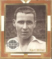 Sammelbild A Gau Nr. 7 Nordmark, Spieler Nr. 2: Karl Miller; König Fussball; Union Zigarettenfabrik, Dresden