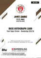 Trading Card BA-JSA: Rückseite Trading Card: James Sands; Topps Chrome Bundesliga 2025/26; Topps