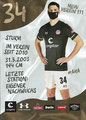 Igor Matanovic; Rückseite Autogrammkarte: Saison 2020/21 (2. Bundesliga) Variante 2: Rückseite: Schriftzug oben rechts: Mein Verein 111