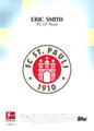 Trading Card ohne Nummer: Rückseite Trading Card: Eric Smith; International Stars 2025/26; Topps