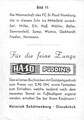  Sammelbild 11: Rückseite Sammelbild; Fußballsport; Heinrich Schüttenberg - Osnabrück